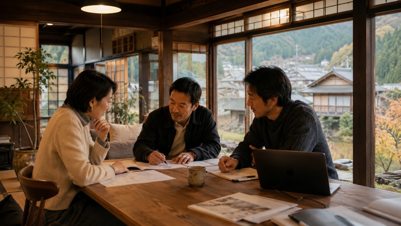 地域の課題について都市部人材と地域の人が話し合う様子