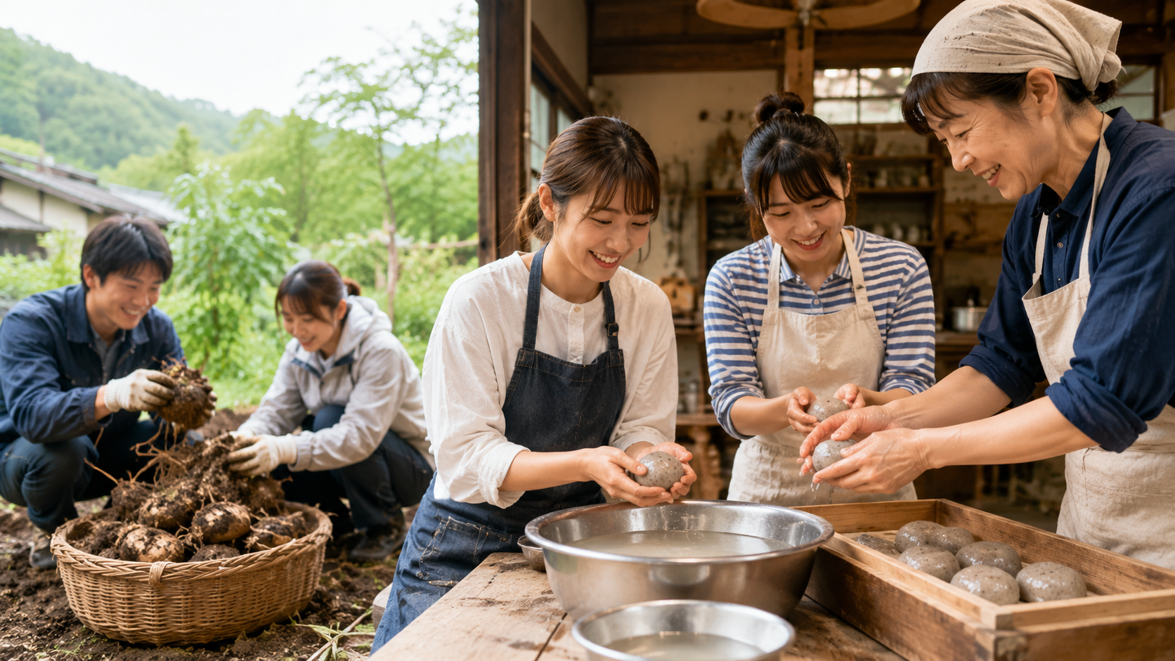 こんにゃくづくり体験